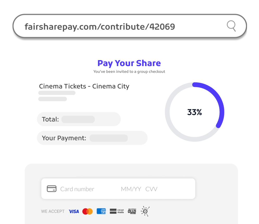 Split payment flow with no app required
